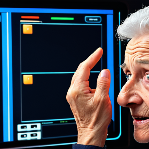 Home 19 **Prompt 1: The Digital Divide & User Frustration:**
"An elderly user looking confused and frustrated at a screen displaying an overly complex software interface with too many buttons and technical jargon. In the background, a different scene shows a person effortlessly and happily interacting with a sleek, minimalist, and intuitive interface on a modern device. The image should convey the stark contrast between digital struggle and the joy of effortless technology. High detail, vibrant colors, emphasizing human emotion."