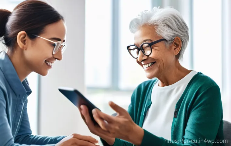 모바일 앱의 접근성 문제 해결을 위한 접근법 - **Prompt: Empowering Digital Access for All Generations**
    A vibrant, diverse group of people act...