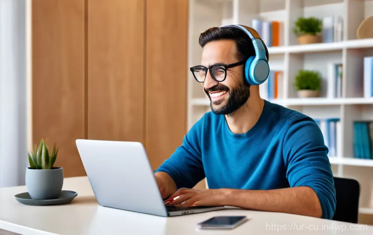 장애인을 위한 온라인 쇼핑 접근성 향상 방안 - Image Prompt 1: Empowered Online Shopper with Visual Impairment**