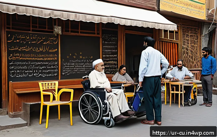 비즈니스에서의 접근성 향상 성공 사례 - A modern, inclusive business environment in a Pakistani urban setting featuring a diverse group of p...